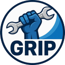 Grip Garage logo: a fist gripping a wrench